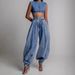 Women's Clothing New Spring And Summer High Waist Zipper Loose Jeans Women's Retro Balloon Pants Casual Trousers_mkmklike.com