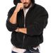 Cross-Border 2024 Spring Autumn Winter Men's New Jacket Double-Sided Arctic Fleece Hooded Solid Color Casual Zipper Coat_mkmklike.com