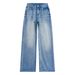 2026 New Spring/Summer Lyocell High-End Women's Jeans, Non-Stretch, Loose Fit, High Waist, Cropped Straight Wide-Leg_mkmklike.com
