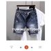 Men's Summer Denim Shorts Korean Style Trendy Slim Fit Skinny Ripped Washed All Match Five Point Pants_mkmklike.com