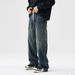 Men's Clothing & Archer0603 & Japanese Style Trendy Cargo Pants Straight Leg Wide Leg Jeans Men's Logging Pants Patchwork Drawstring Style Pants_mkmklike.com