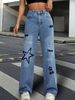 Women's Clothing Wide Leg Jeans New High Waist Straight Leg Loose Drape Mopping Pants_mkmklike.com
