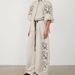 Women's Clothing Fashion Cotton and Linen Printed Wide Leg Pants Set 2024 Spring and Summer New Products_mkmklike.com