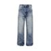 Vintage Washed Jeans – Distressed Straight-Leg Denim For Men (M-Xxl, Classic Blue) Comfortable Straight Fit_mkmklike.com