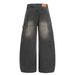 Men's High-Waist Straight Leg Jeans Retro Distressed Design Heavy Washed Fit High Street Style Loose Curved Blade_mkmklike.com