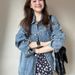 Gentle American Retro Blue Washed Denim Jacket For Women, New Spring Fashion, Floral Suspender Dress Two-piece Set_mkmklike.com