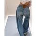 Y2K High-Waisted Loose Fit Denim Jeans – Vintage Blue Wide-Leg Floor-Length Pants (S-XXXL)_mkmklike.com