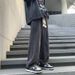 High Street Jeans Men's Spring And Autumn Loose Straight Wide Leg Pants Trendy Brand Versatile American Retro Elastic Waist Casual Pants_mkmklike.com