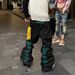 Men's High Street Trendy Hip Hop Cool Washed Ripped Jeans Retro Street Wide Leg Trousers_mkmklike.com