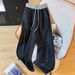 K Plus Size Lightweight Soft Denim Wide Leg Pants New High-Waisted Casual Women's Leggings_mkmklike.com