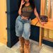 5591 European And American Cross-border New Trendy Hot Girl Women's Shorts, Loose Elastic Denim Cargo Pants Wholesale_mkmklike.com