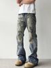 3D Printed Jeans – Digital Print Low-Rise Bootcut Denim Pants With Vintage Wash_mkmklike.com