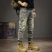 Men's Vintage Distressed Slim Fit Stretch Jeans Ripped Details Faded Wash Casual Classic Men's Clothing_mkmklike.com