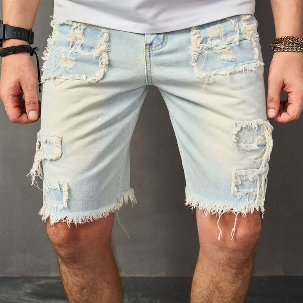 2025 Men's Denim Loose Pants Men's Shorts Wide Leg Capris_mkmklike.com