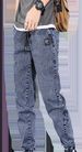 Autumn And Winter Jeans Men's Harlan Pants Tied Feet Large Size Men's Loose Casual Pants Nine Points Plus Thin_mkmklike.com
