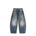 Men's Retro Lightning Wash Denim Jeans | Loose Fit Straight Leg Streetwear Pants | Vintage Distressed Style_mkmklike.com