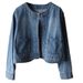Casual Loose Fit Denim Jacket For Women With Big Pockets, Korean Style Autumn Fashion, Light Blue & Dark Blue_mkmklike.com