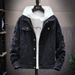 Pulse Pulse Autumn Winter European American Casual Ripped Loose Coat Men's Denim Jacket Trendy_mkmklike.com