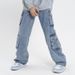 Men's Clothing Fashion Brand Workwear Men's Multi Pocket Heavyweight High Street Jeans Casual Pants Design Retro Spring And Autumn Pants Blue_mkmklike.com