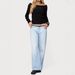 Women's Clothing High Waist Straight Leg Jeans Classic Blue Casual Denim Trousers Loose Fit Washed High Waist_mkmklike.com