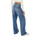 Vintage Washed High-Waisted Relaxed Straight Leg Jeans For Women - Distressed Cat Whisker & Monkey Whisker Design - Comfortable Cotton Denim_mkmklike.com