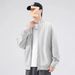 Spring And Autumn Sweatshirt Cardigan Jacket Stand Collar Trendy Brand Casual Sports Thin Style Men's Top Couple Winter_mkmklike.com