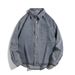 Retro Denim Shirt, Men's Trendy Loose Collar Jacket, Men's Top_mkmklike.com