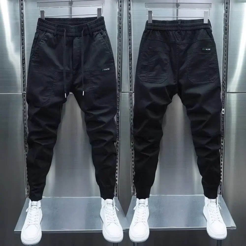 Herbst Neue Herren Jeans Slim Fit Schwarz Knöchel Länge Trendy Kleine Gruppe Mode Schlankheits Jeans Für Eine Schlankere Silhouette_mkmklike.com