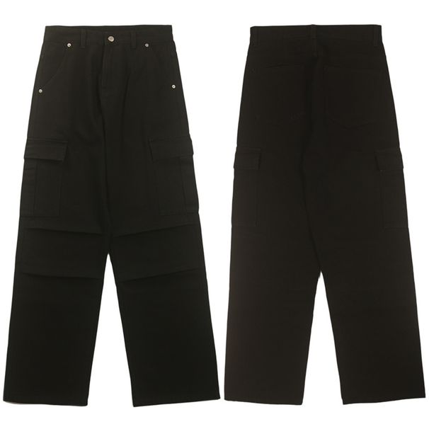 Men's Clothing & Archer0603 & Men's Cargo Jeans Outdoor Paratrooper Pants Versatile Straight Leg Wide Leg Pants Retro Cargo Pants_mkmklike.com