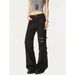 American Retro Hot Girl Black Wide Leg Flared Jeans Loose Straight Leg Flared Pants New Spring Summer Style Men's Clothing Denim_mkmklike.com
