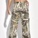 Women's Printed Cargo Jeans - High-Waisted Straight-Leg Denim Pants With Artistic Floral Design (XS-2XL, Unique Woodland Print)_mkmklike.com