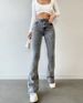 Women's Flared Jeans – Vintage Grey High Waist Wide Leg Denim Pants For Retro & Boho Style (Sizes 25-32)_mkmklike.com