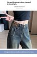 Vintage Straight-Leg Jeans Women, Autumn And Winter New High-Waisted Loose Wide-Leg For Slightly Chubby Pear-Shaped_mkmklike.com
