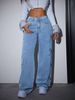 Y2K High-Waisted Bowknot Jeans – American Retro Washed Denim Pants (XS-XL, Light/Dark Blue)_mkmklike.com