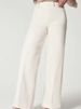 K Fashion Women's Wide Leg Mid Waist High Elastic Waisted Jeans_mkmklike.com