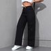 2025 Spring American-style Wide-leg Jeans For Women, New Washed Loose Slimming Straight-leg Floor-length Denim Pants_mkmklike.com