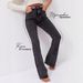 Women's Flared Jeans – Stretch Denim, Mid-Rise, Classic Bootcut (Sizes 25-32, Washed Black, Comfort Fit, Office & Casual Wear)_mkmklike.com