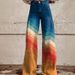 Women's plus Size Faux Denim Wide Leg Pants 3D Printed Casual Flare Pants Popular Style Cross Border Foreign Trade_mkmklike.com