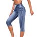 Women's High Waist Stretch Denim Shorts Ripped Design Elastic Waist Drawstring Versatile And Effortlessly Stylish Jeans_mkmklike.com