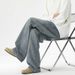 Men's Fleece-Lined Vintage Jeans – High Street Loose Fit Straight Leg Pants With Slight Flare For Winter_mkmklike.com