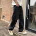 Men's Clothing New Fashion Brand Loose Straight Black Washed Jeans Foreign Trade One Piece Delivery_mkmklike.com