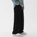 Men's Retro Trendy Straight Leg Jeans American High Street Style mid Waist Drawstring Elastic Loose Casual Summer Pants_mkmklike.com