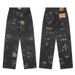 STU American Street 2025 New Full Print Branches Trend Basketball Sports Casual Trousers Loose Straight Denim_mkmklike.com