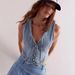 K Women's Short Denim Top, Women's Waist Cinched, Sexy Deep V-neck Vest, Outerwear Vest_mkmklike.com