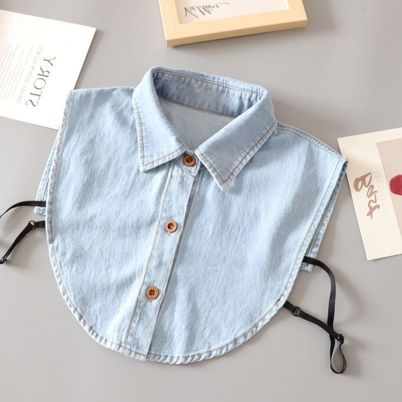 Women's Clothing Denim Shirt Collar Versatile Collar Casual Replacement Multifunctional Collar With Sweater Clothes_mkmklike.com