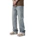 Nordmann Muqiu Clothing | American Street Retro Washed Jeans Men's Loose Cleanfit Distressed Versatile Long Pants_mkmklike.com