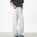 Men's Retro American Style Raw Denim Black Jeans Loose Casual Straight Leg Pants Contrasting Stitching Textured Trousers Spring Style_mkmklike.com