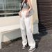 Narrow Straight-leg Jeans Women, 2026 Autumn New High-waisted Wide-leg Pants, Slimming And Drapey Floor-length Trousers_mkmklike.com