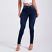 Women's Clothing High Waist Stretchy Skinny Jeans - Slim Fit Denim Pants For Casual & Office Wear (Blue, Dark Blue)_mkmklike.com