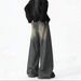 Men's 2026 Washed Retro Wide Leg Jeans Straight Fit Loose Distressed Long Pants American Style Softener Non-Stretch_mkmklike.com